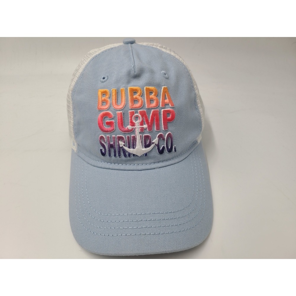 Bubba Gump Shrimp Co Company Mesh Trucker Snapback Hat Cap Men Women Blue‎ White